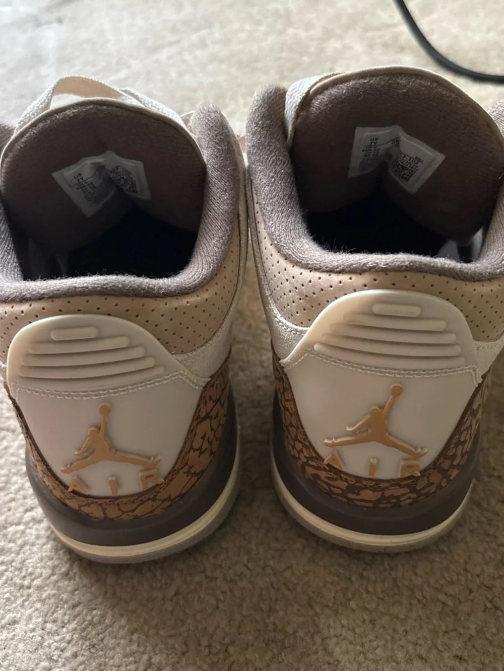 Jordan Kids Basketball Sneakers in Cream & Brown